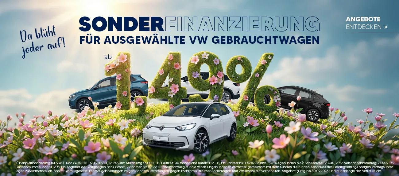 1,49% Gebrauchtwagen Sonderzins