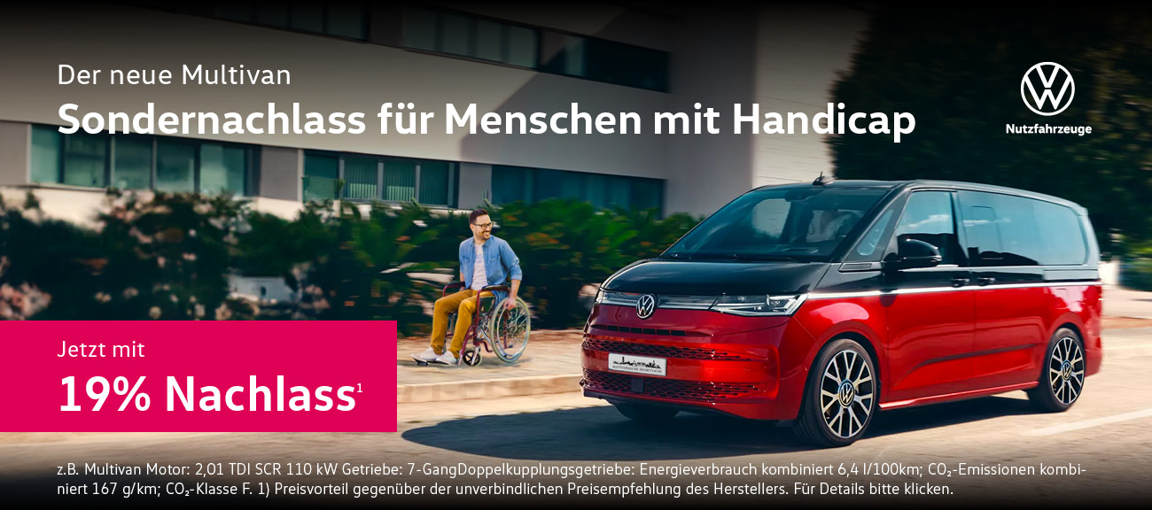 Autohaus Rostock Multivan Sonderaktion 19% für Menschen Handicap