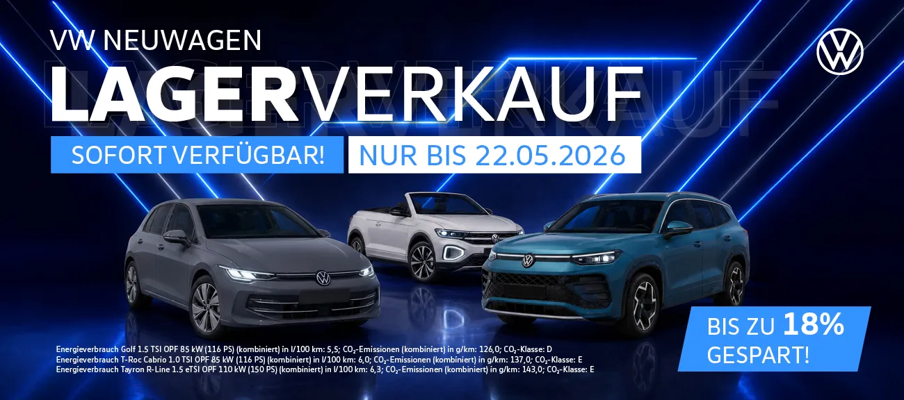 Lagerverkauf VW Neuwagen